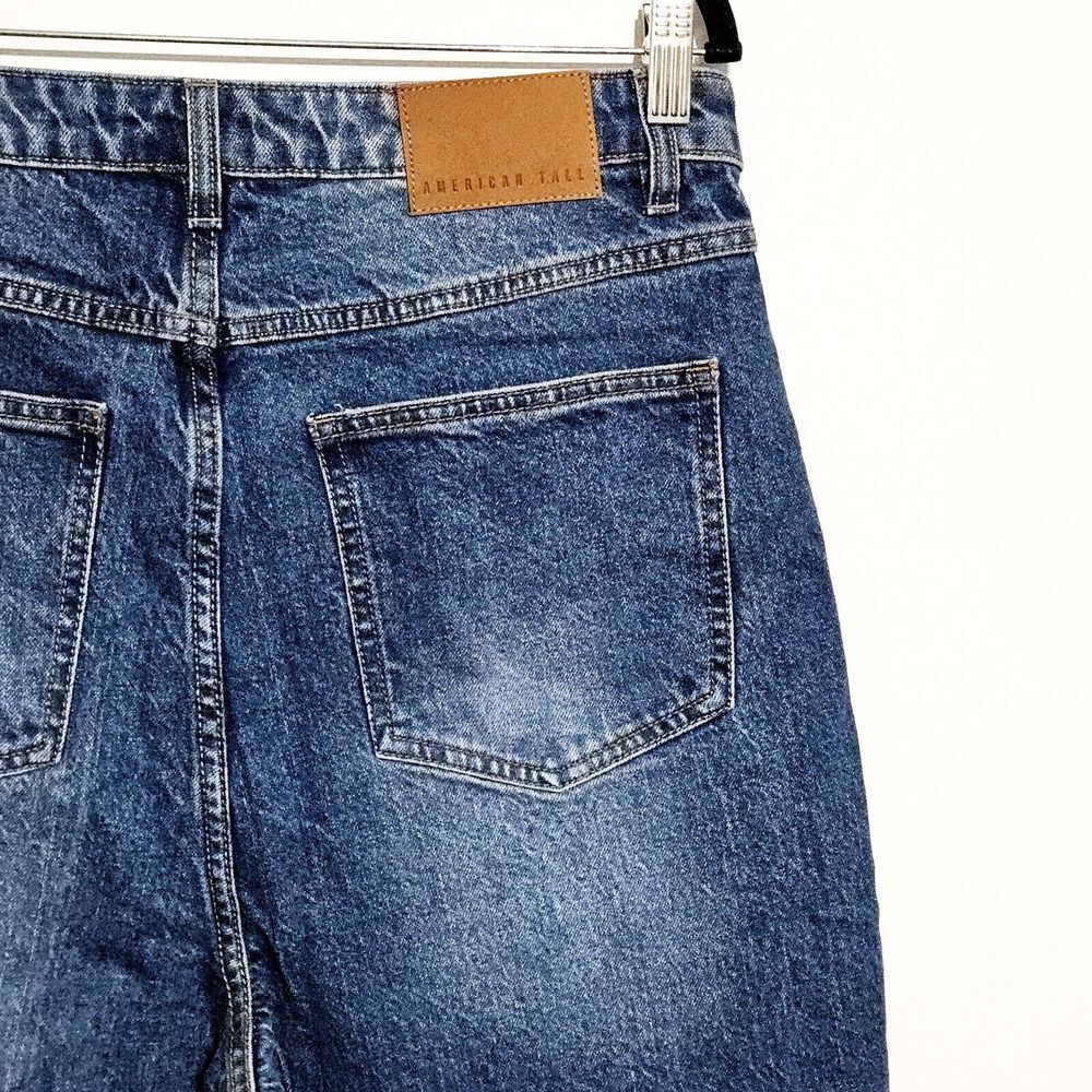 American Tall Jeans Womens 32x37 Blue Denim Long Lola Ultra High Rise Slim Pants - Picture 7 of 10